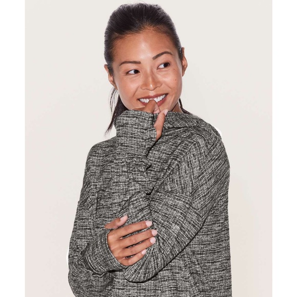 Lululemon Extra Mile Hoodie Black/White Size 6 - Picture 3 of 15